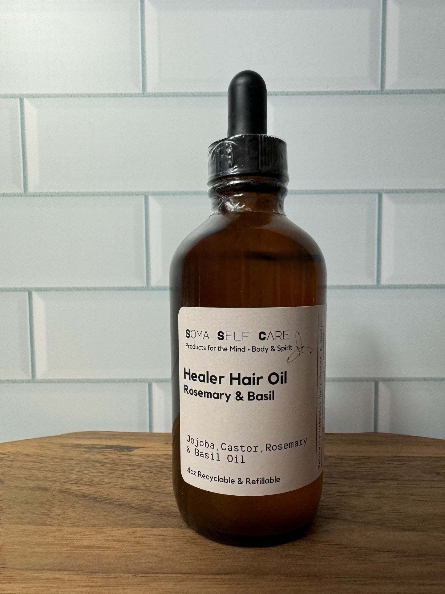 Healer Hair, Skin & Nails Rosemary & Basil Oil - 4oz