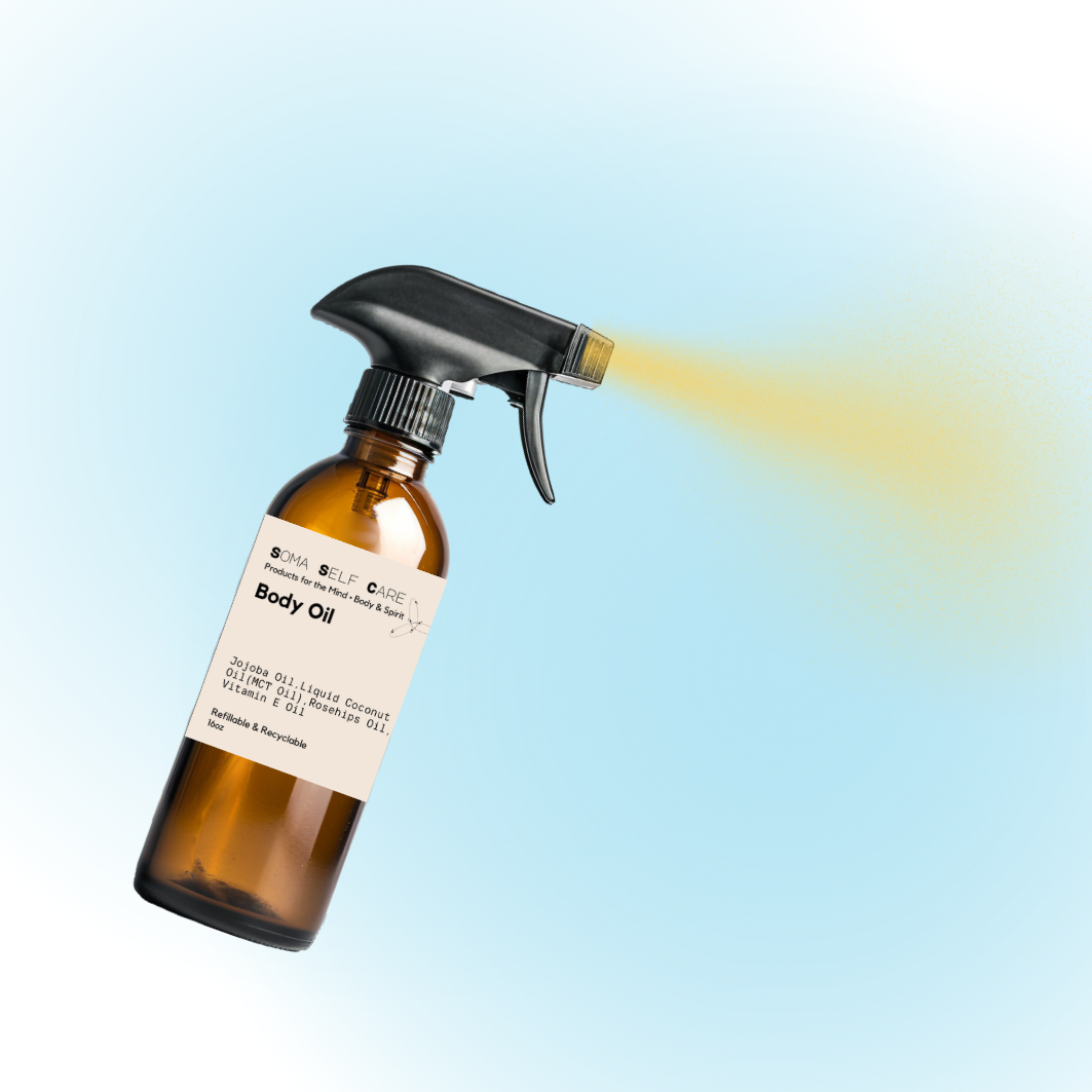 Natural Loofa Dry Brush & Body Oil - 16oz